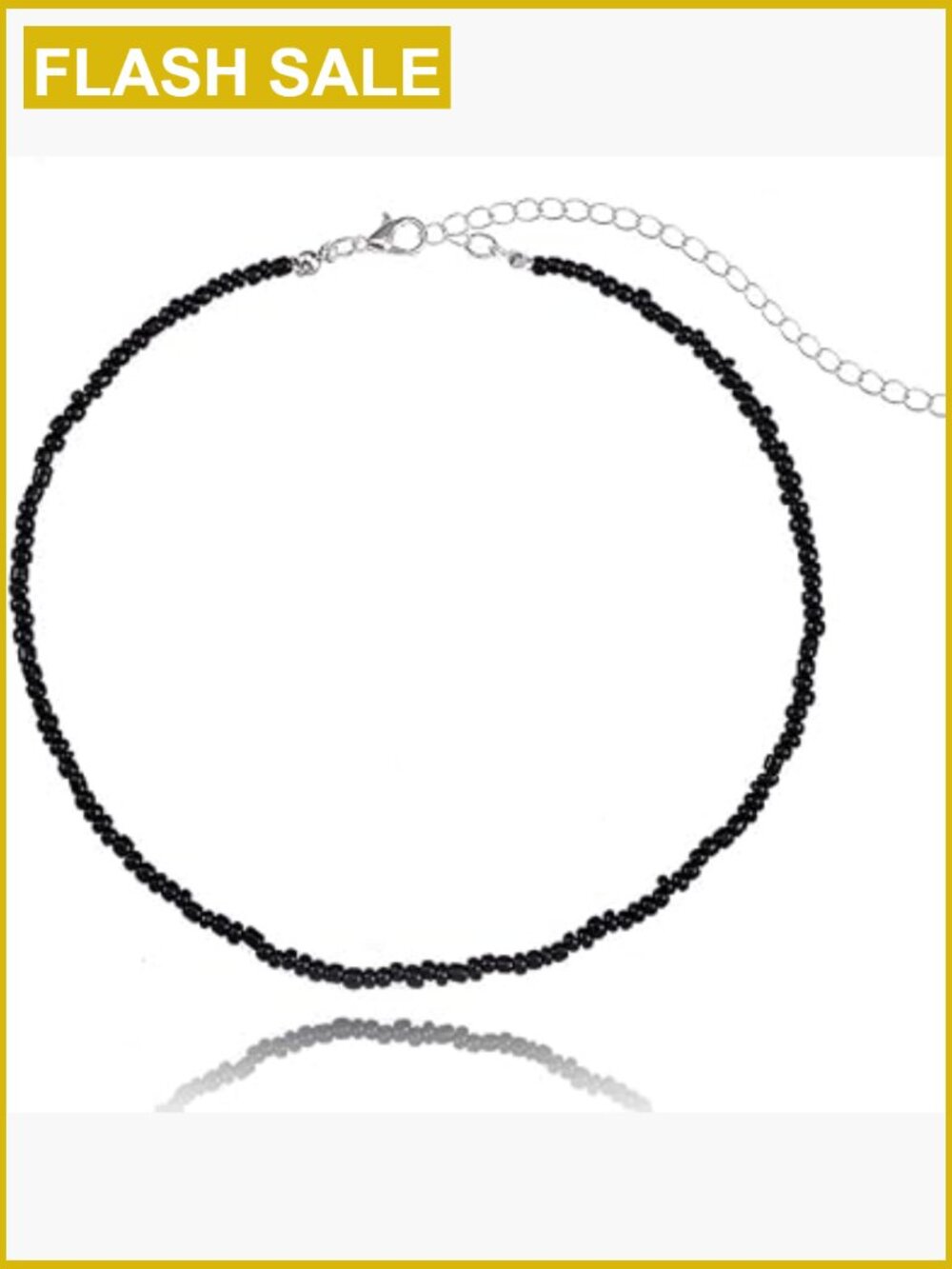 Rice Beaded Choker Necklace Bohemian Seed Bead Layered Chain Lobster Clasp